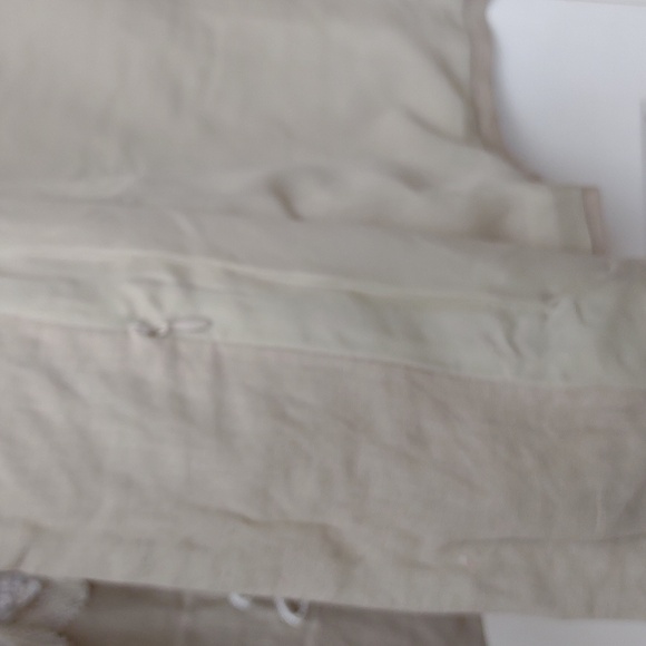 TravelSmith Applique Embroidery Trapunto Open Front LinenCotton Lined Jacket New - Picture 9 of 14